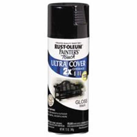 Rust-Oleum 647-249122 Painters Touch Ultra Cover Spray; Gloss Black; 12 Oz.